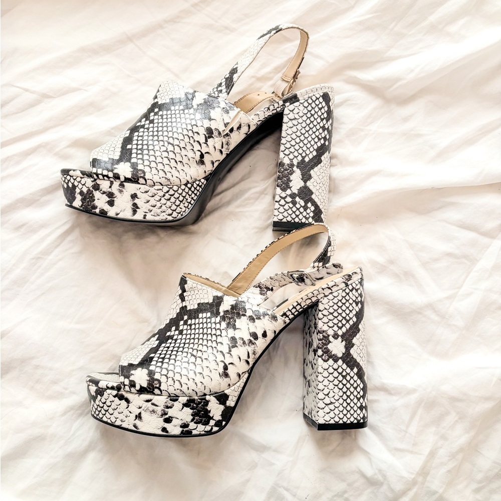 Snakeskin Patterned Heels